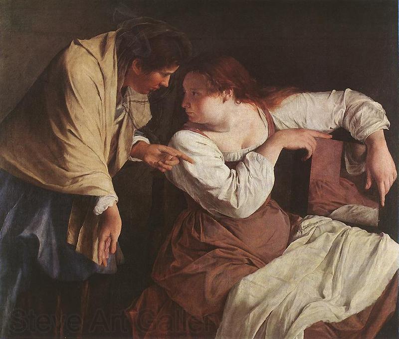 GENTILESCHI, Orazio Two Women with a Mirror fge